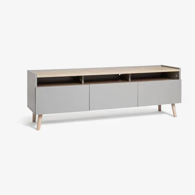 Habitat Habitat Skandi 3 Drawer TV Unit - Grey Two Tone