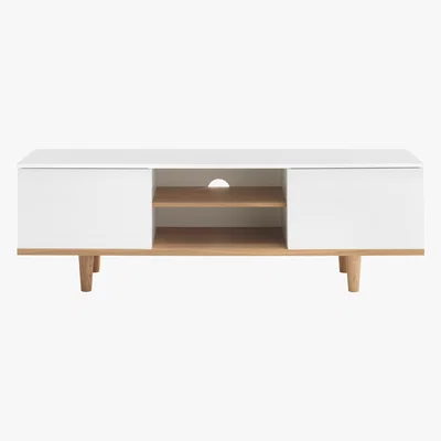 Habitat Elliott White Large Tv Stand With 2 Doors, White