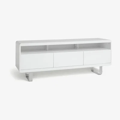Habitat Habitat Sleigh 2 Door 1 Drawer TV Unit  - White Gloss