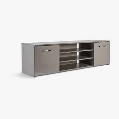 Habitat Habitat Hayward 2 Door Wide TV Unit - Grey Gloss