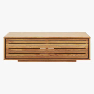 Habitat Max Oiled Solid Oak Small Tv Stand With Slatted Front, Oak