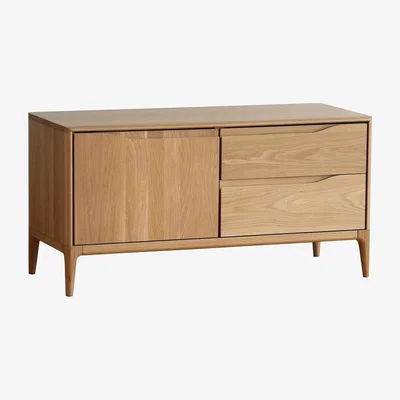 Heal's Ercol Romana IR Small AV Unit Dead Matt Oak - Heal's UK Furniture
