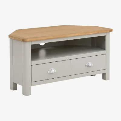 Homebase Norbury Corner TV Stand - Grey