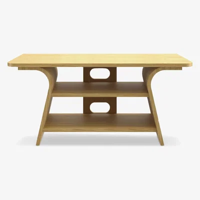 John Lewis Tom Schneider Chloe 1000 TV Stand for TVs up to 45, Natural Walnut