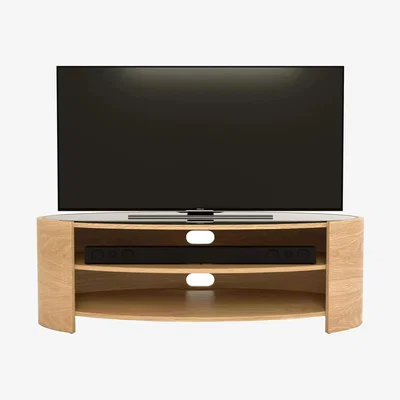 John Lewis Tom Schneider Elliptic Deluxe 125cm Media Unit, Oak