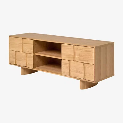 John Lewis MADE Cory Wide TV Unit, Oak