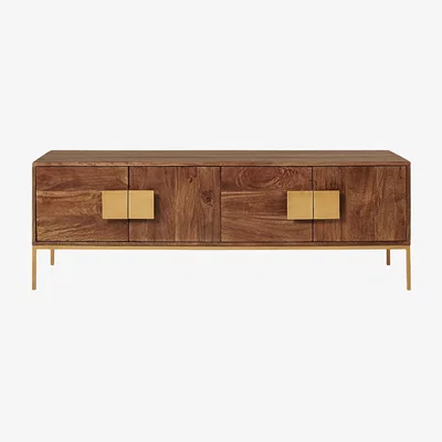 John Lewis Swoon Banner Media Unit, Brown/Brass
