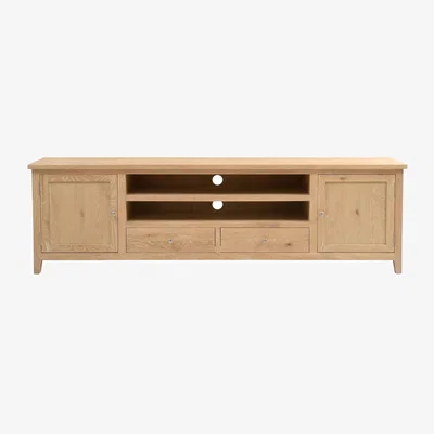 John Lewis Cotswold Inglesham XXL TV Stand, Up To 90", Whitewash Oak