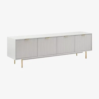 John Lewis west elm Quinn Lacquer Media Unit, White