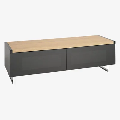 John Lewis Techlink Panorama PM120 TV Stand for TVs up to 60, Black, with Reversible Top