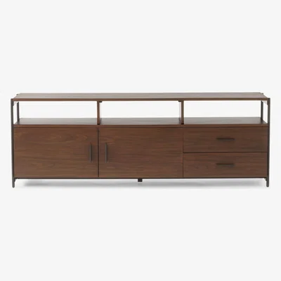 John Lewis west elm Foundry TV Stand for TVs up to 50, Dark Walnut