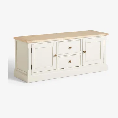 John Lewis John Lewis Foxmoor Media Unit, FSC-Certified (Acacia Wood), Natural Cream