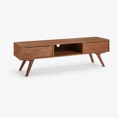 John Lewis John Lewis Cara 2 Drawer Media Unit, American Black Walnut