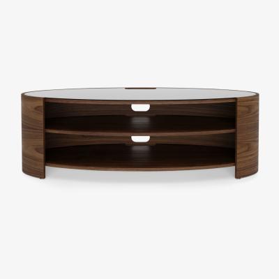 John Lewis Tom Schneider Elliptic Deluxe 140 TV Stand for TVs up to 60", Natural Walnut