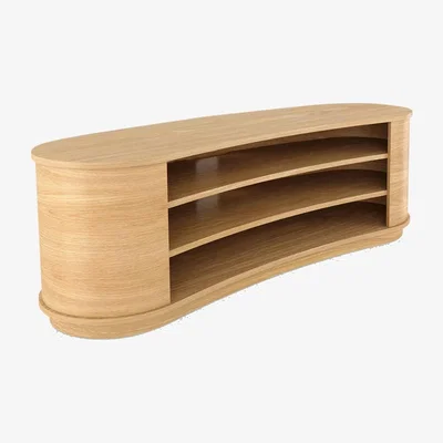John Lewis Tom Schneider Radius 1550 TV Stand for TVs up to 65", Oak