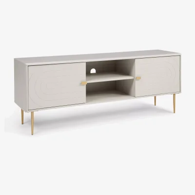 John Lewis John Lewis & Partners Harvard TV Stand for TVs up to 75, Light Grey
