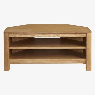 John Lewis John Lewis & Partners Seymour Corner TV Stand for TVs up to 43, Oak