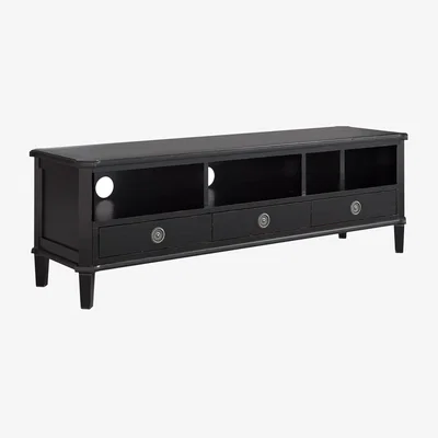 John Lewis Laura Ashley Henshaw 2 Drawer Corner TV Unit, Black