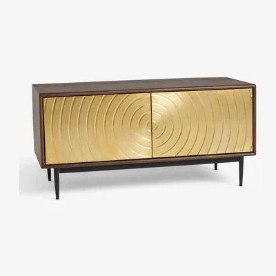 John Lewis John Lewis & Partners + Swoon Gilbert TV Stand, Gold/Brown