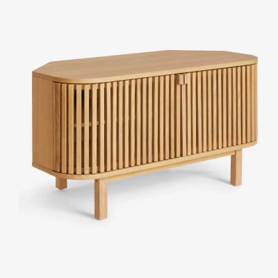 John Lewis John Lewis Small Slatted TV Stand for TVs up to 60, Oak