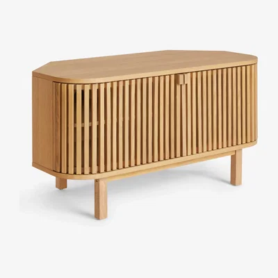 John Lewis John Lewis Small Slatted TV Stand for TVs up to 60, Oak