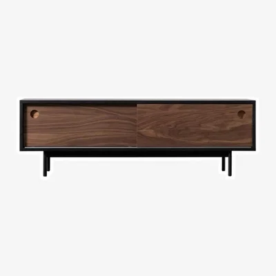 Knees Briar 140cm Walnut Veneer TV Unit - Brown