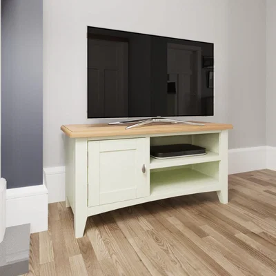 Knees Galileo 90cm Oak TV Unit - Pure White