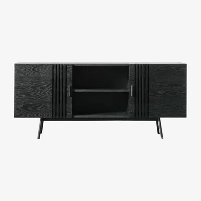 Knees Holden Oak Veneer Sideboard - Black