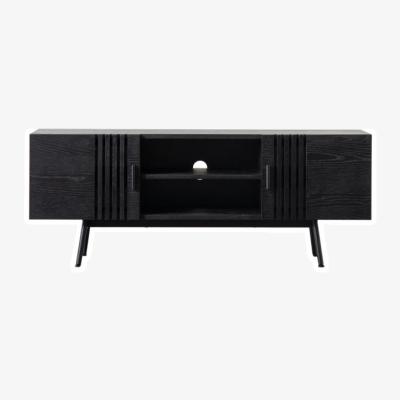 Knees Holden 140cm Oak Veneer TV Unit - Black
