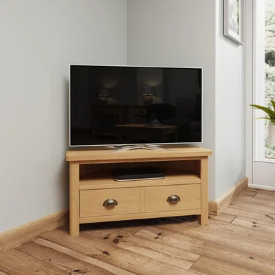 Knees Rara 90cm Rustic Oak Corner TV Unit