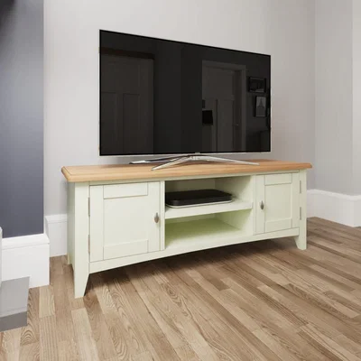 Knees Galileo 120cm Oak TV Unit - Pure White