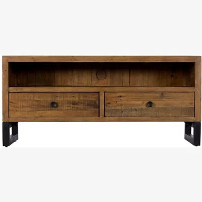 Knees Wyatt Reclaimed Wood 2 Drawer TV Bench