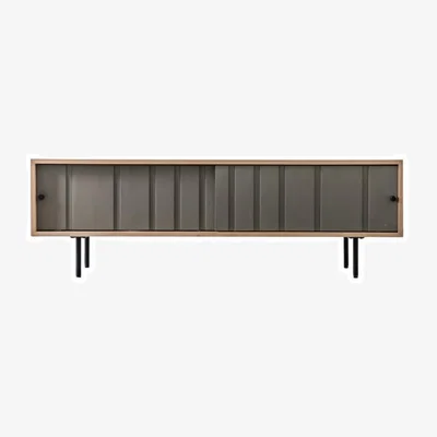 Knees Fiji 140cm Oak TV Unit - Grey