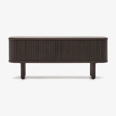 Kave Home Mailen 2 door TV stand in ash veneer with a dark finish 120 x 50 cm
