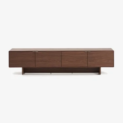 Kave Home Norlen 4-door TV stand in walnut veneer FSC Mix Credit 200 x 46cm