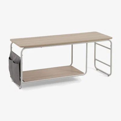 Kave Home Yamina melamine TV stand with steel in a white finish, 110 x 46 cm