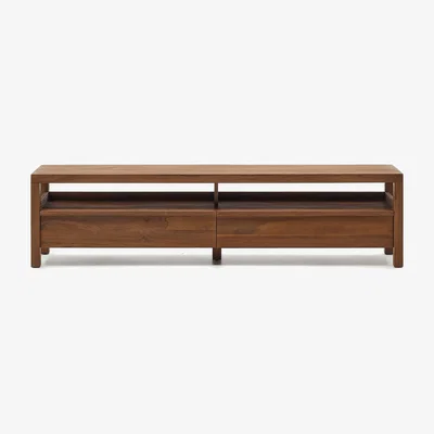 Kave Home Sashi TV stand made in solid teak wood 200 x 40 cm