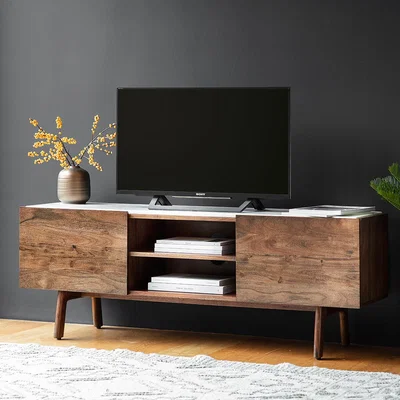 La Redoute Dhuburi Marble and Walnut Rustic TV Unit