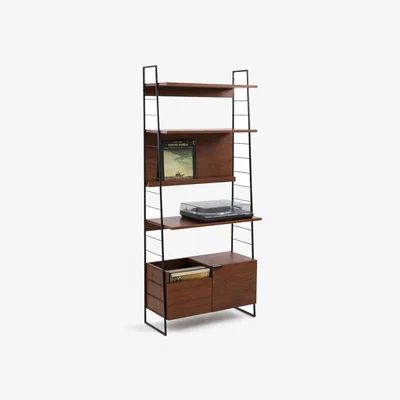 La Redoute Watford Vintage Walnut and Metal TV/Hifi Cabinet
