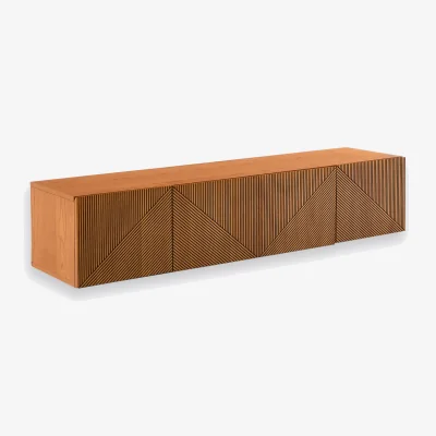 La Redoute Lodge Oak Veneer Vintage Wall-Hung TV Stand