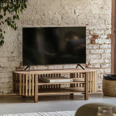 La Redoute Harora Slatted Mango Wood TV Unit