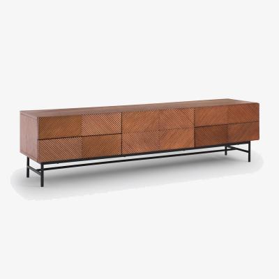 La Redoute Jerem 180cm Textured Front Walnut Stained TV Unit