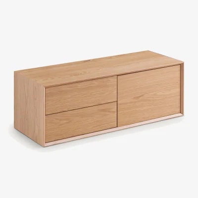 La Redoute Archivita XL TV Stand in Oak Veneer W110 X D42cm