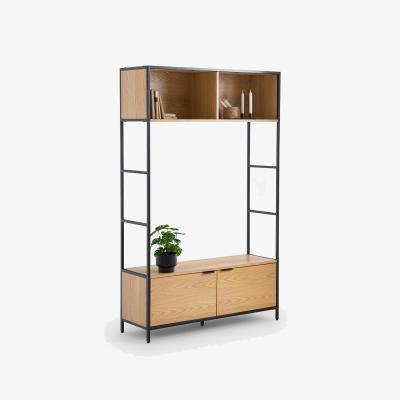 La Redoute Volga Wood & Metal Modular TV Unit with 2 Compartments & 2 Doors