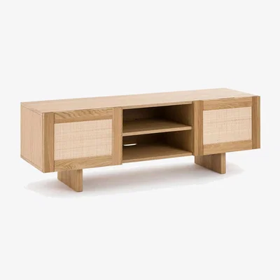 La Redoute Arty 150cm Oak and Cane TV Unit