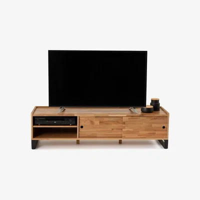 La Redoute Hiba Solid Oak & Steel TV Unit