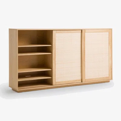 La Redoute Palano Oak Veneer & Canework TV Unit