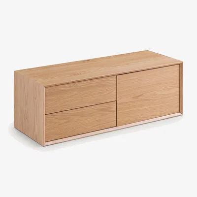 La Redoute Archivita XL TV Stand in Oak Veneer W110 X D42cm