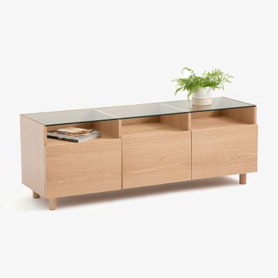 La Redoute Walor Oak Veneer & Glass TV Unit