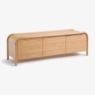 La Redoute Lipa 3-Door TV Unit in Oak Veneer